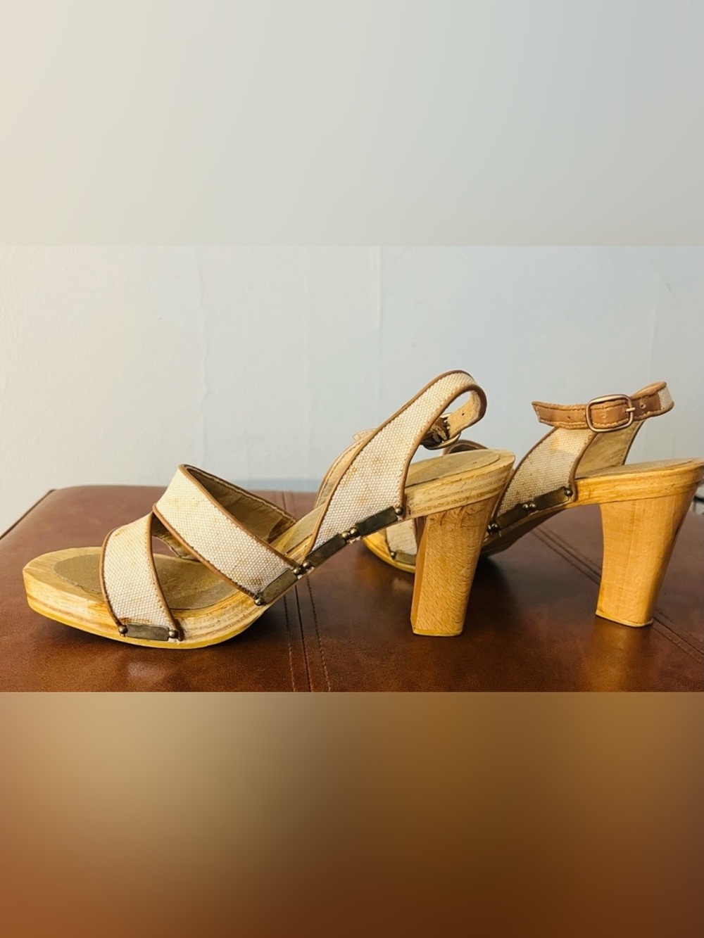 1970s Qualicraft Platform Sandals Made in Greece Size 8.5 EUC